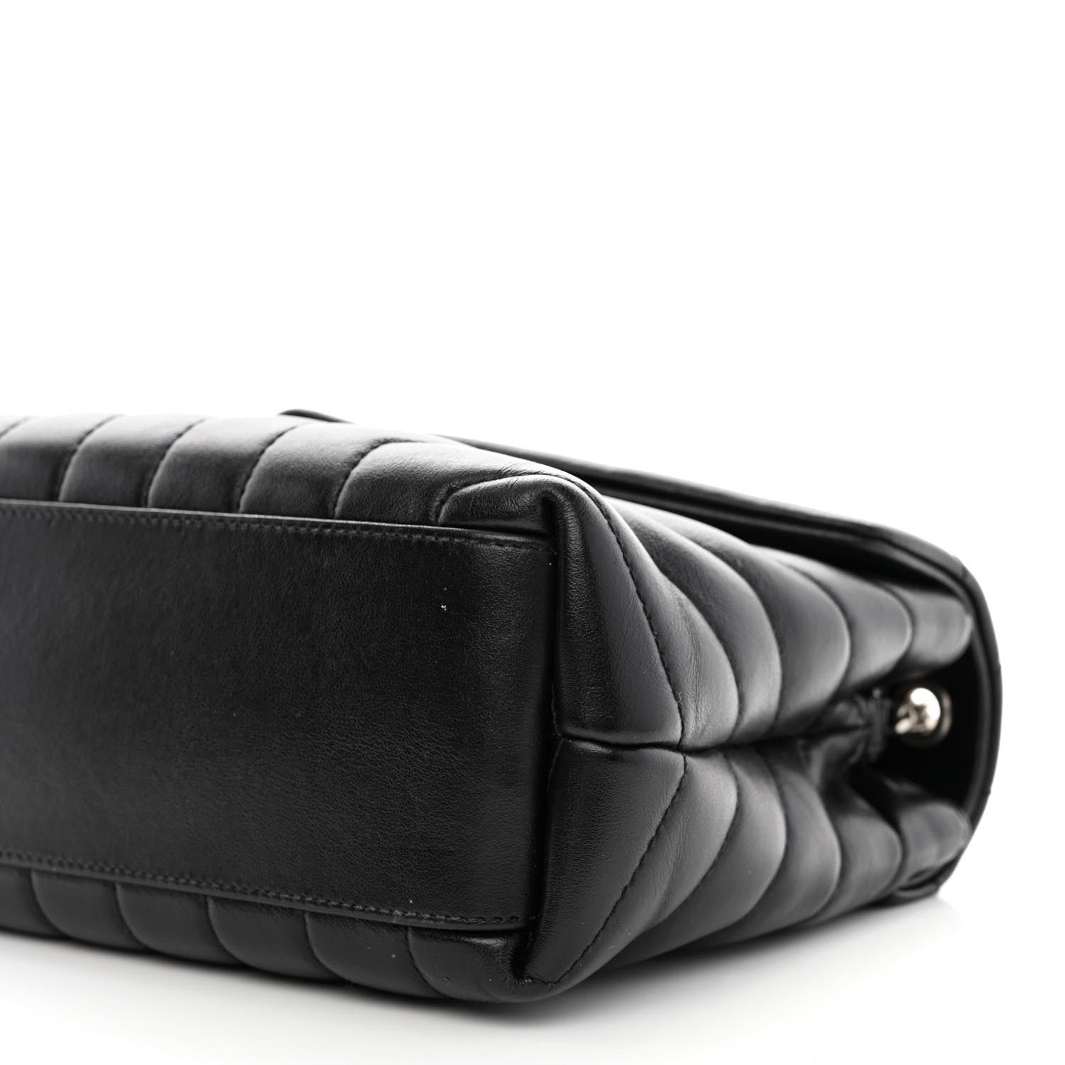 Saint Laurent Calfskin Y Quilted Monogram Small Loulou Chain Satchel Black 12 of 13