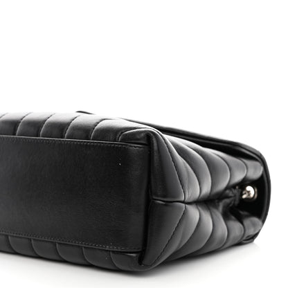Saint Laurent Calfskin Y Quilted Monogram Small Loulou Chain Satchel Black 12 of 13