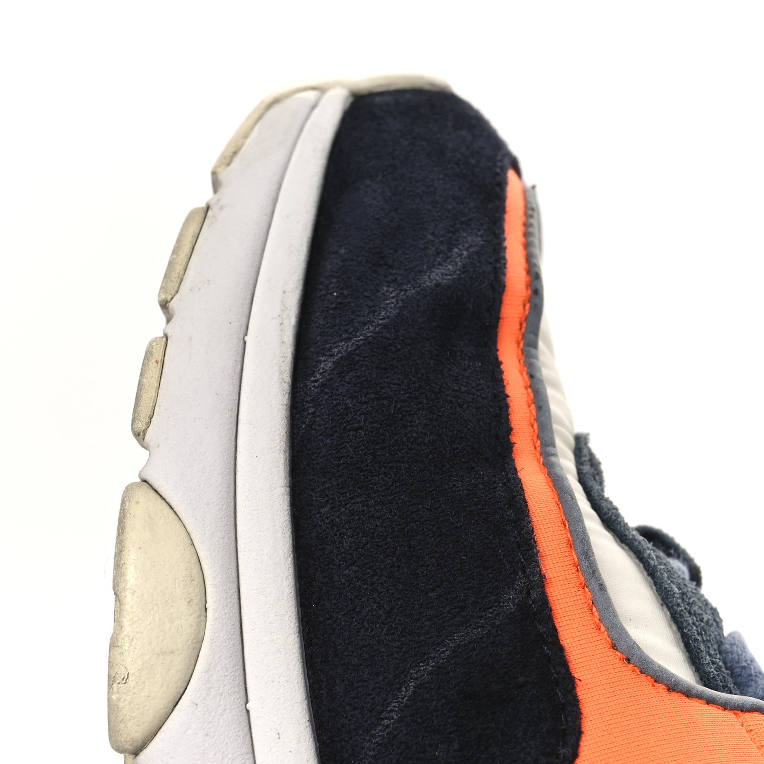 Chanel Nylon Calfskin Suede CC Womens Sneakers 35.5 Navy White