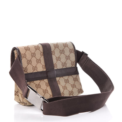 Gucci GG Monogram Buckle Belt Bag Dark Brown 3 of 9