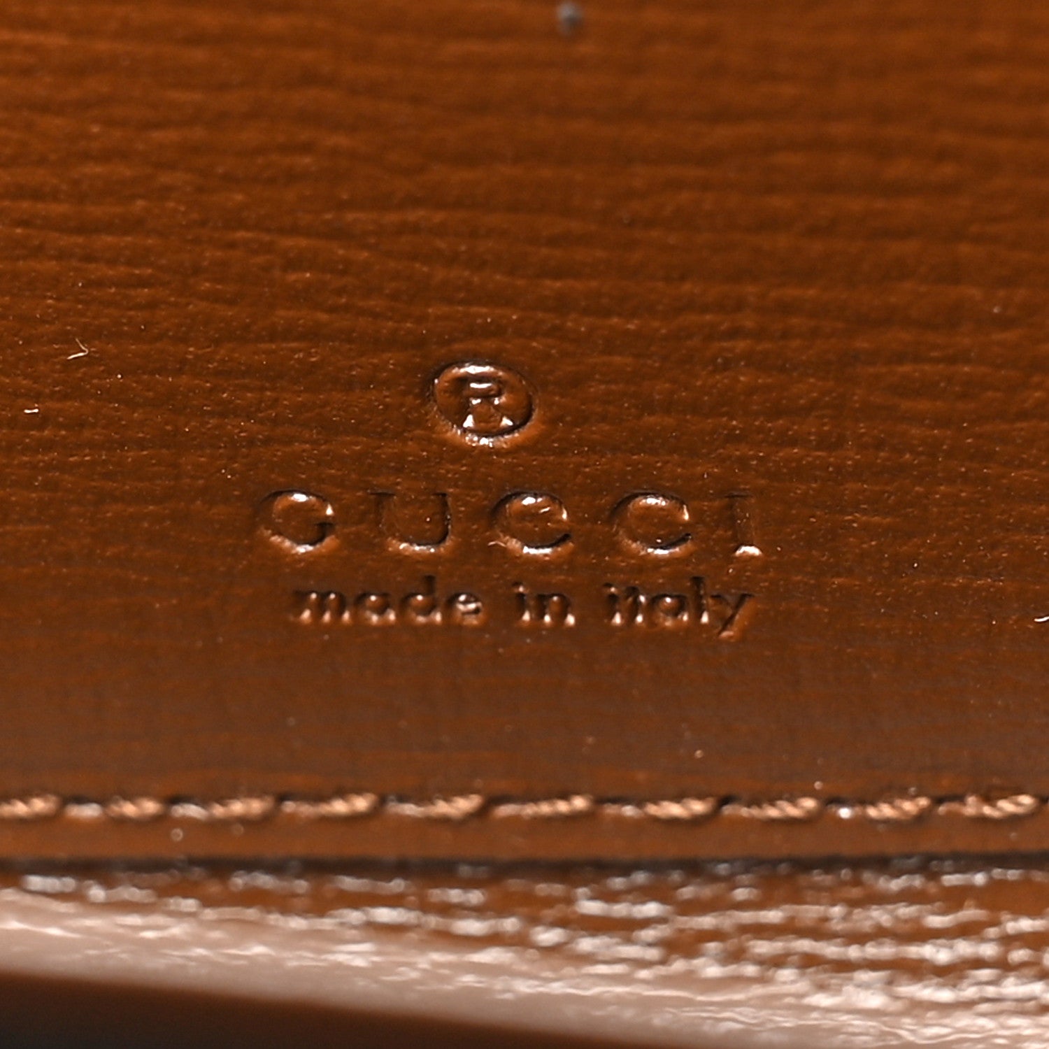 Gucci GG Supreme Monogram Azalea Calfskin Horsebit 1955 Zip Around ID Card Case Wallet Beige Ebony Brown Sugar 6 of 10