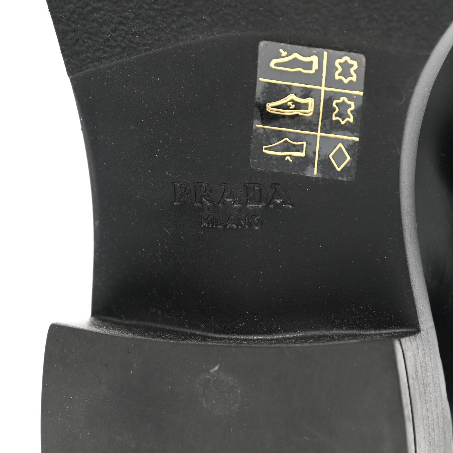 Prada Spazzolato Metal Triangle Logo 50mm Loafers 39 Black 6 of 8