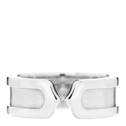 Cartier 18K White Gold 6.5mm C De Cartier Ring 49 4.75 1 of 5