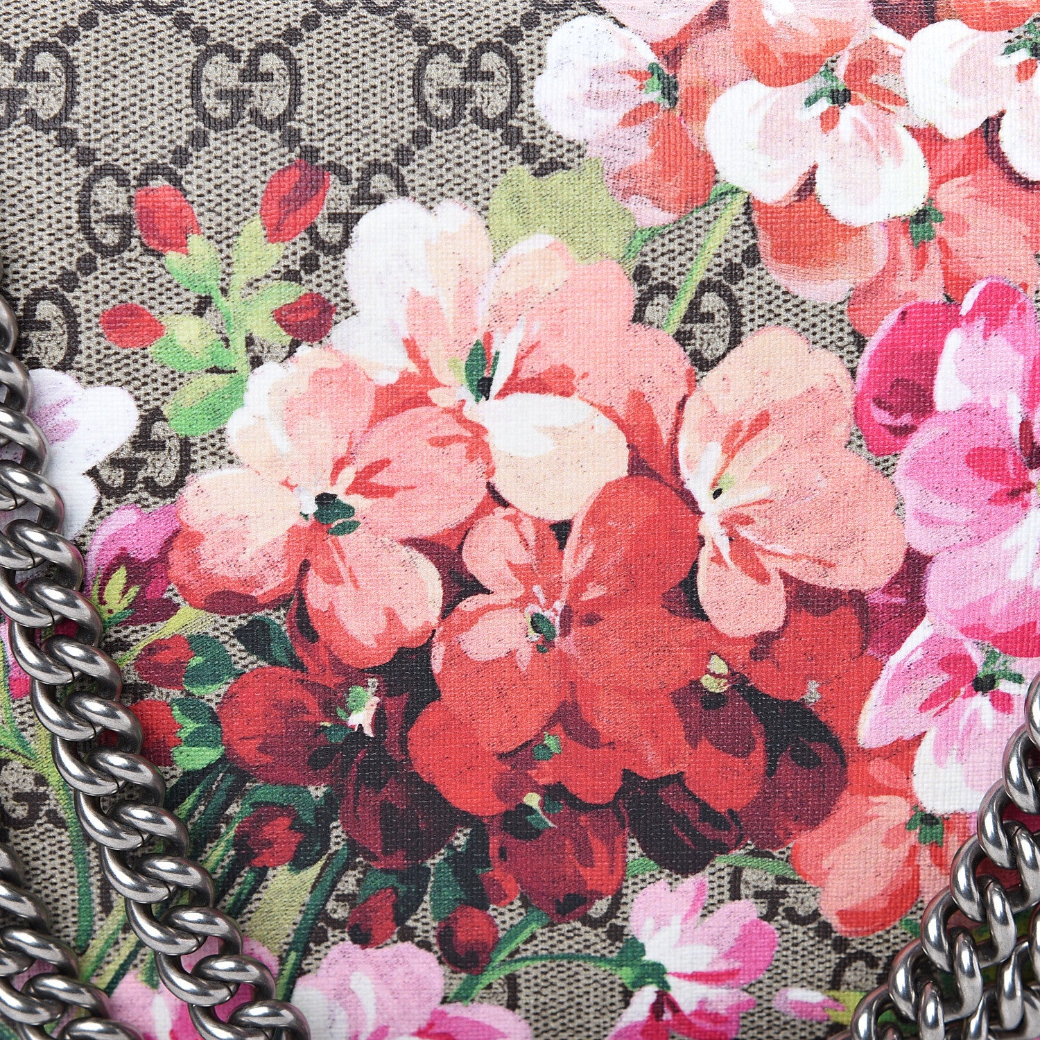 Gucci GG Supreme Monogram Blooms Small Dionysus Shoulder Bag Beige Multicolor Dry Rose 8 of 12