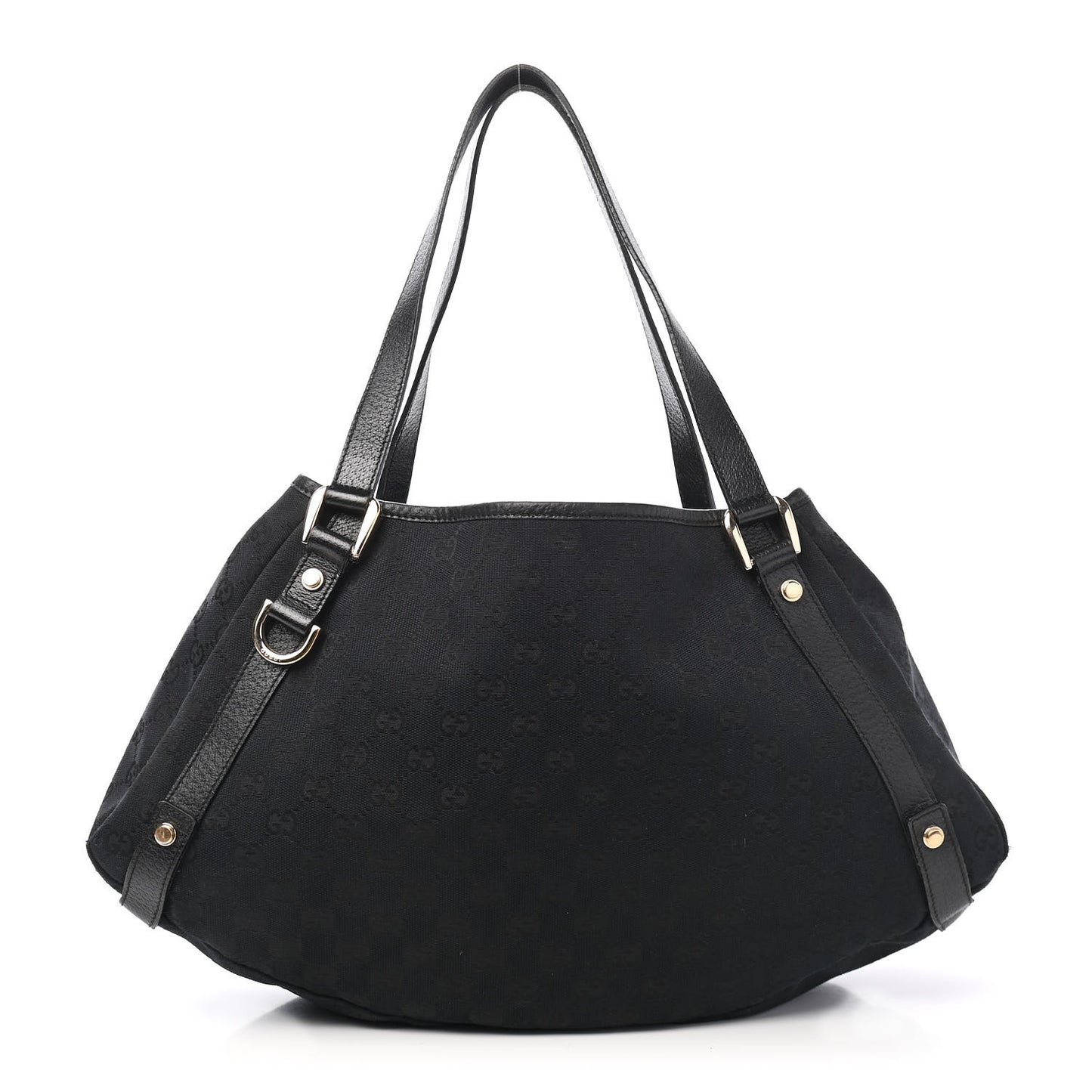 Monogram Medium Abbey Shoulder Bag Black