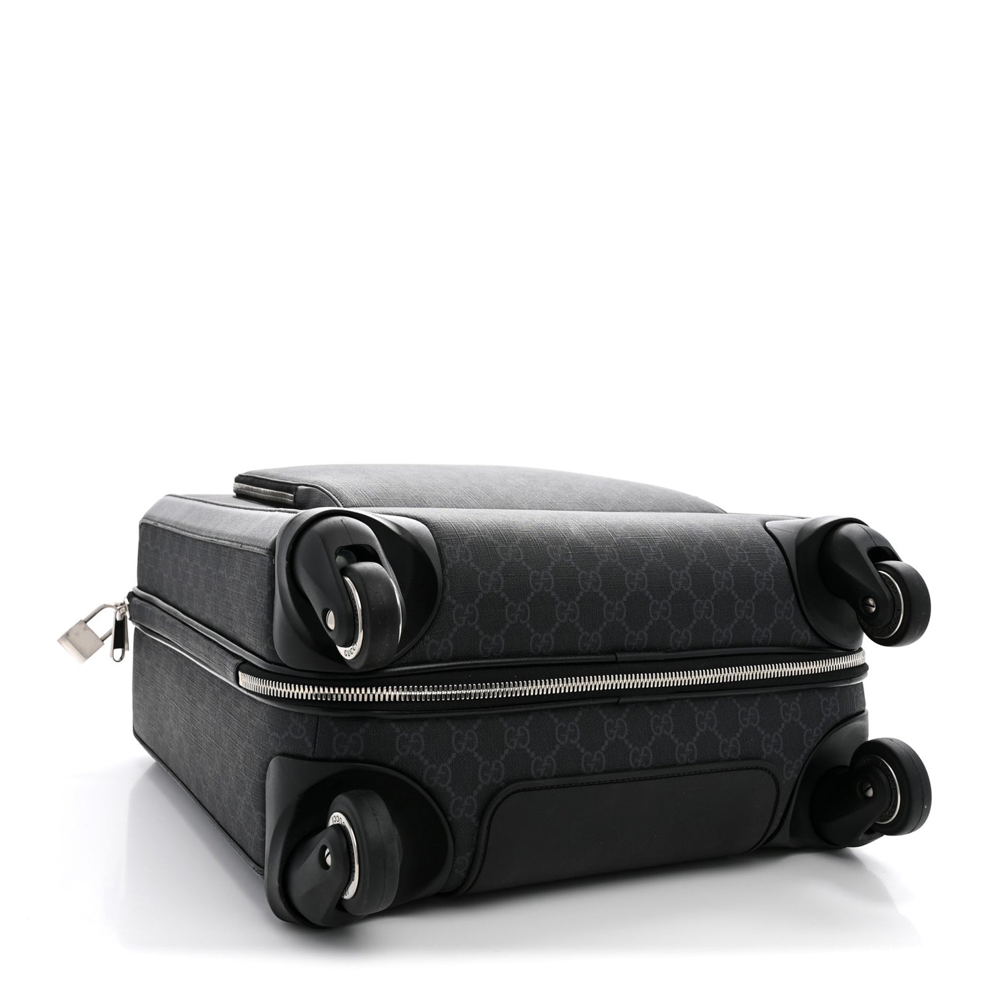 GG Supreme Monogram Azalea Calfskin Retro Interlocking G Small Savoy Cabin Trolley Beige Ebony Brown Sugar