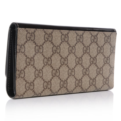 Gucci Patent Monogram Continental Wallet Brown 3 of 8