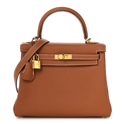 Hermes Togo Kelly Retourne 25 Gold 1 of 13
