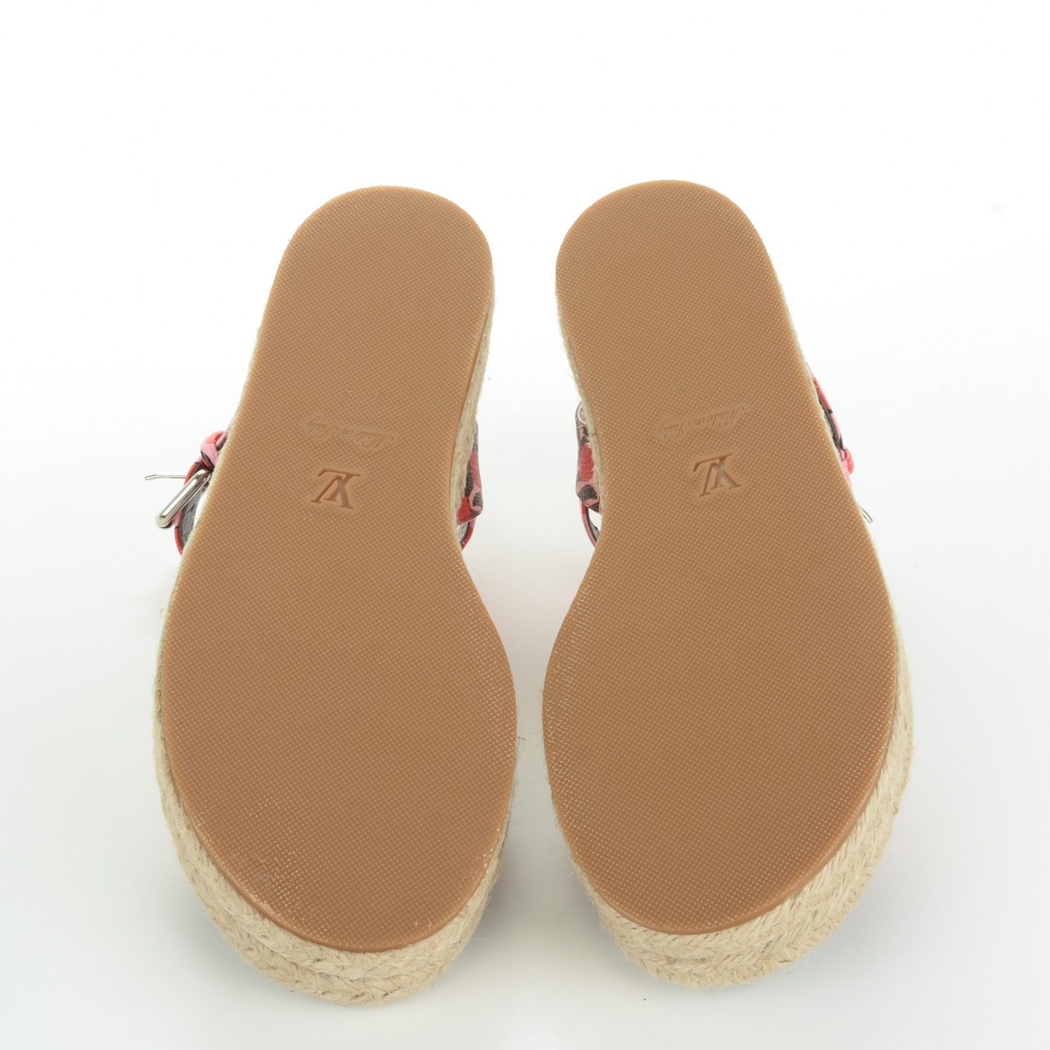 Louis Vuitton Monogram Jungle Dots Hibiscus Espadrille Sandals 37 Sugar Pink Poppy 5 of 8