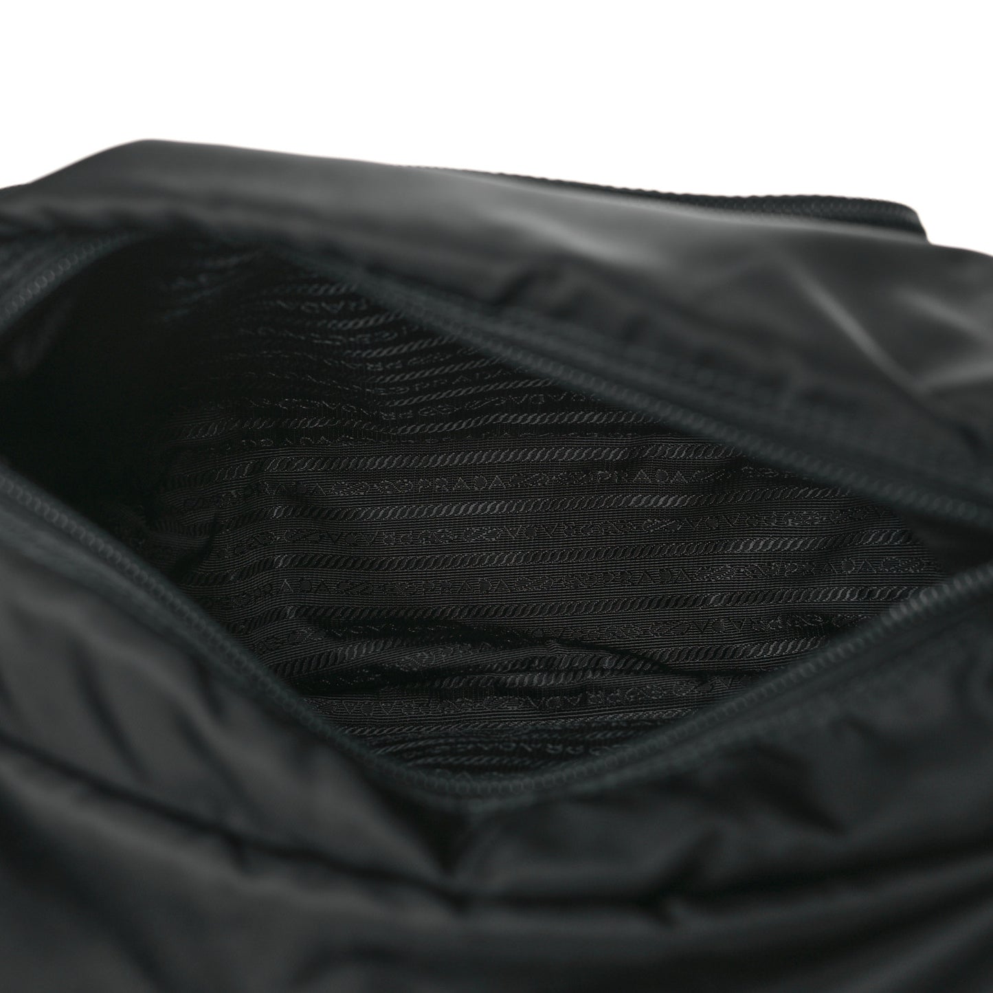 Nylon New Vela Studded Messenger Bag Black