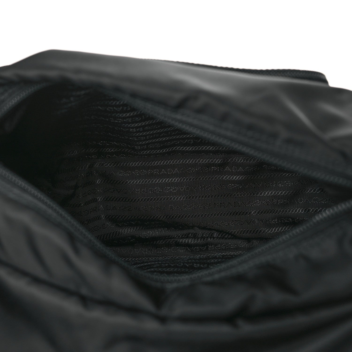 Prada Nylon New Vela Studded Messenger Bag Black 5 of 9