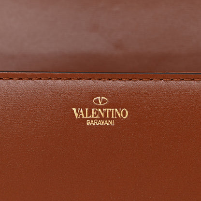 Valentino Garavani Smooth Calfskin VLogo Chain Shoulder Bag Saddle Brown 6 of 7
