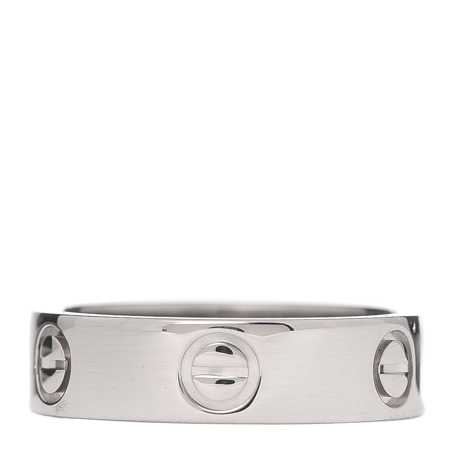 Cartier 18K White Gold 5.5mm LOVE Ring 56 7.5 1 of 5