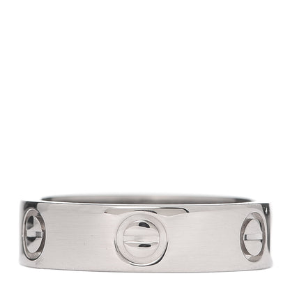 Cartier 18K White Gold 5.5mm LOVE Ring 56 7.5 1 of 5