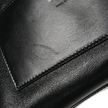 Saint Laurent Smooth Calfskin Suede Small Reversible Monogram Kate Satchel Black 17 of 18