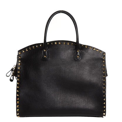 Valentino Garavani Vitello Rockstud Dome Shopper Black 1 of 15