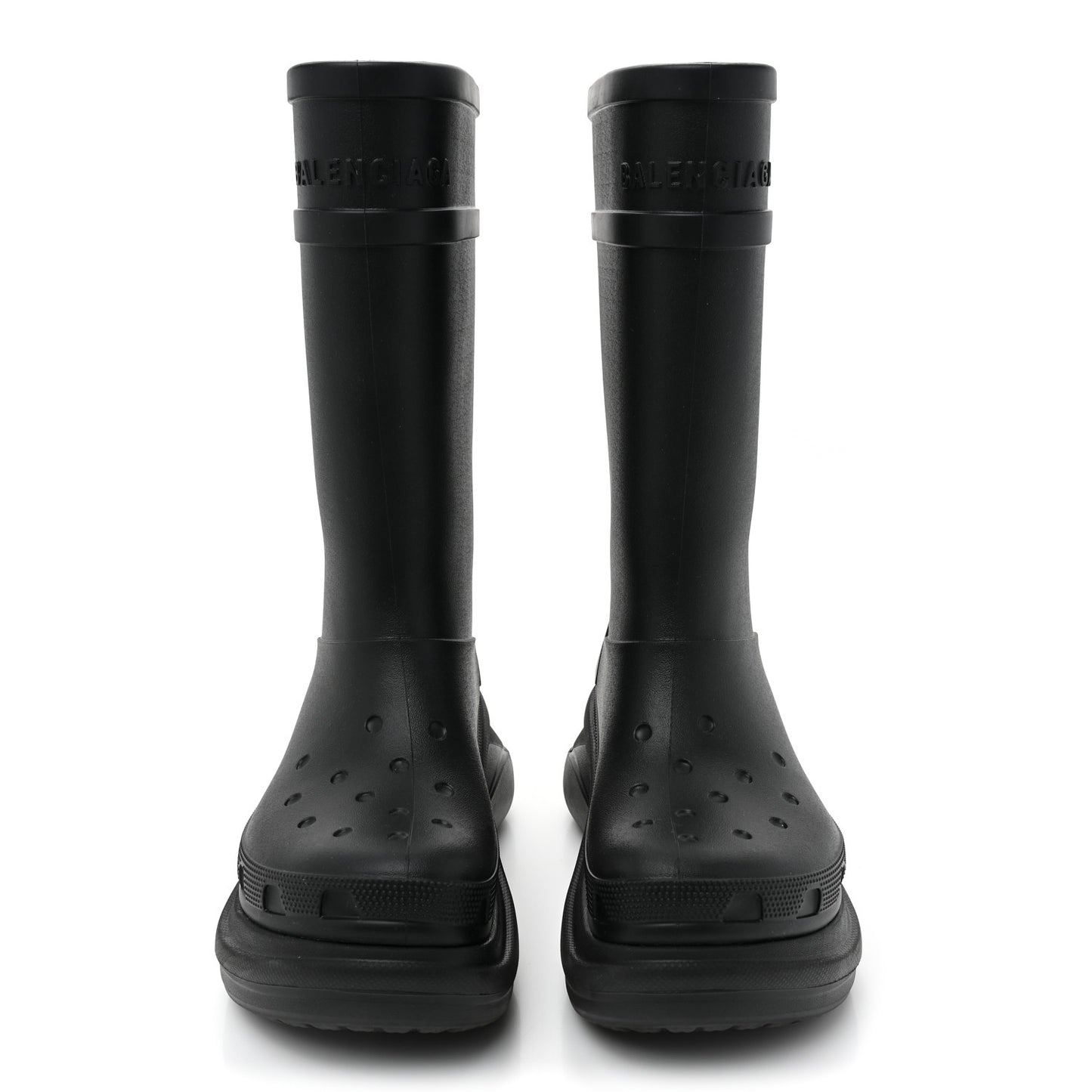X CROCS Rubber Womens Rain Boots 40 Black