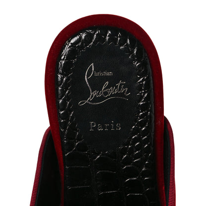 Christian Louboutin Velvet Mens Coolito Loafer Mules 41.5 Red 7 of 7