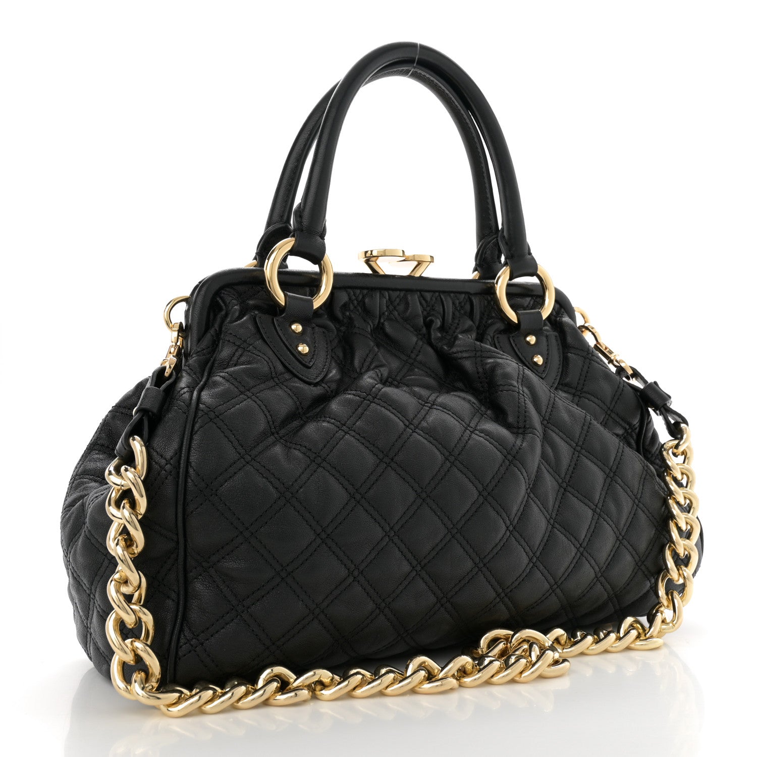 Marc Jacobs Calfskin Quilted Stam Black 3 of 13