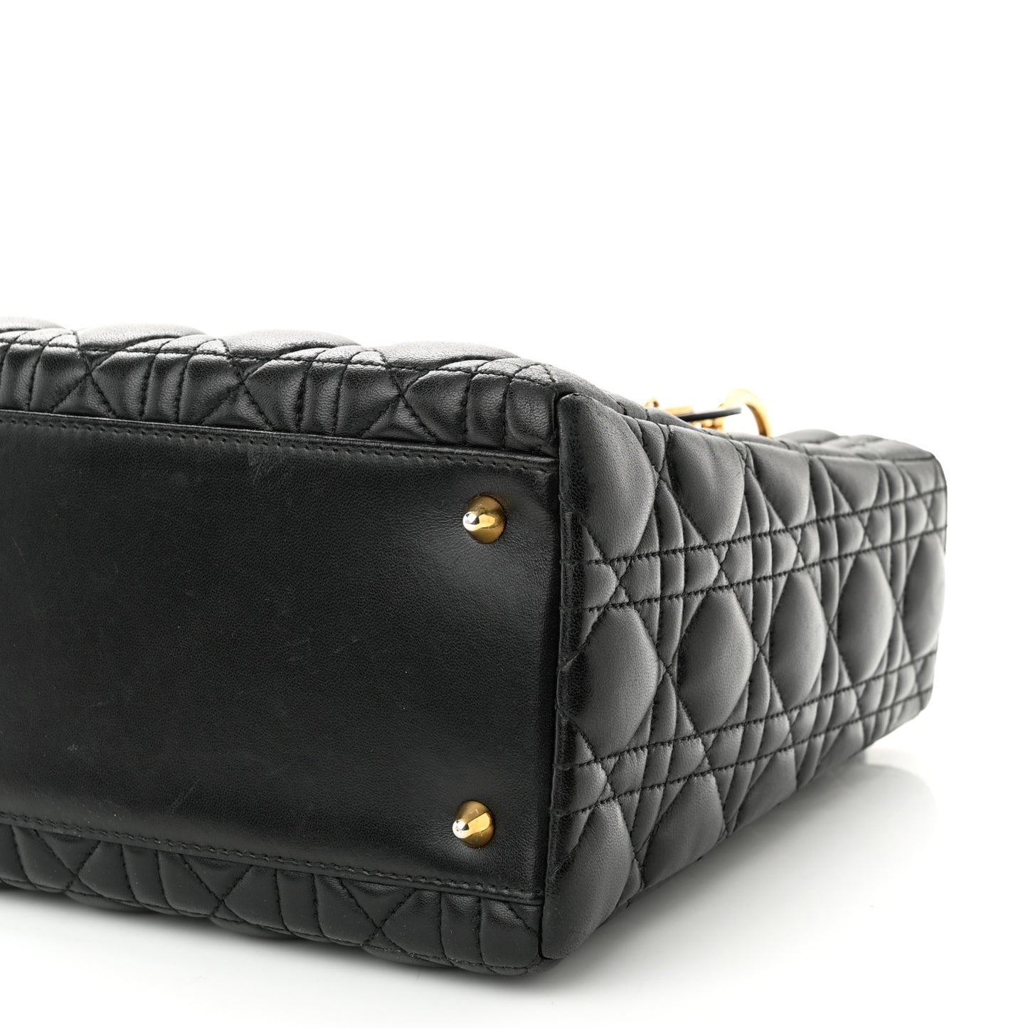 Lambskin Cannage Medium Lady Dior Black