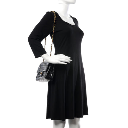 Chanel Patent Quilted Medium Double Flap Black 2 of 18