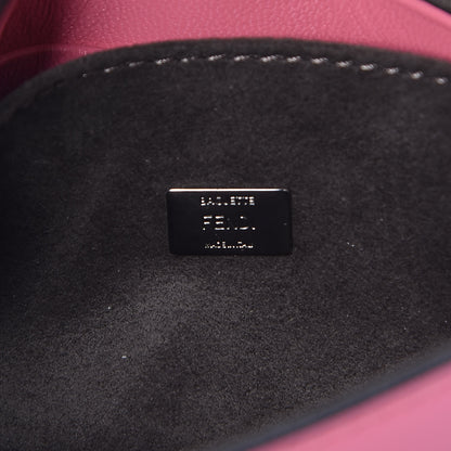 Fendi Nappa Rabbit Fox Fur Micro Buggie Baguette Rosa Fluo Multicolor 6 of 11