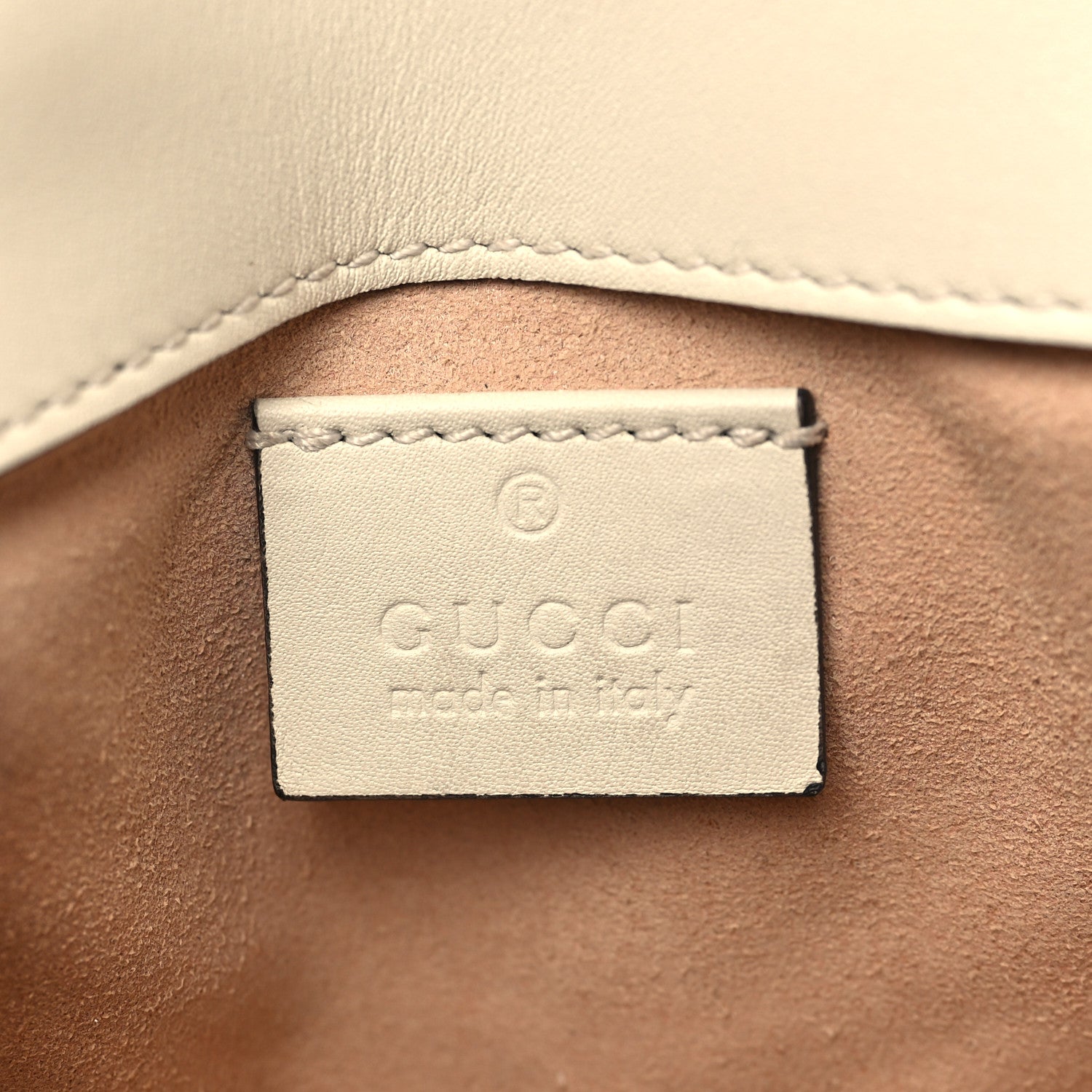 Gucci Calfskin Matelasse Super Mini GG Marmont Shoulder Bag White 6 of 9