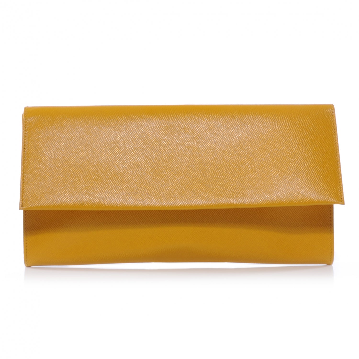 Prada Saffiano Metal Clutch Mimosa 1 of 7