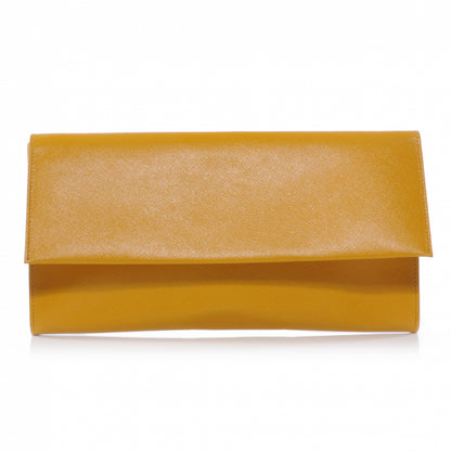 Prada Saffiano Metal Clutch Mimosa 1 of 7