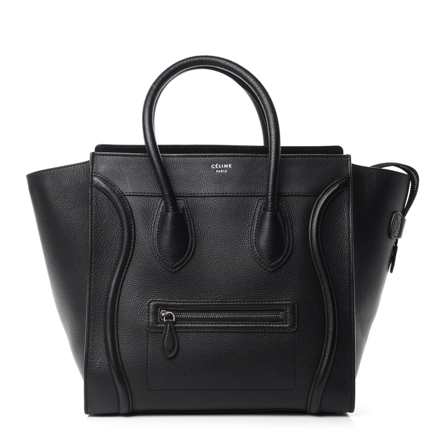 Celine Drummed Calfskin Mini Luggage Black 1 of 10