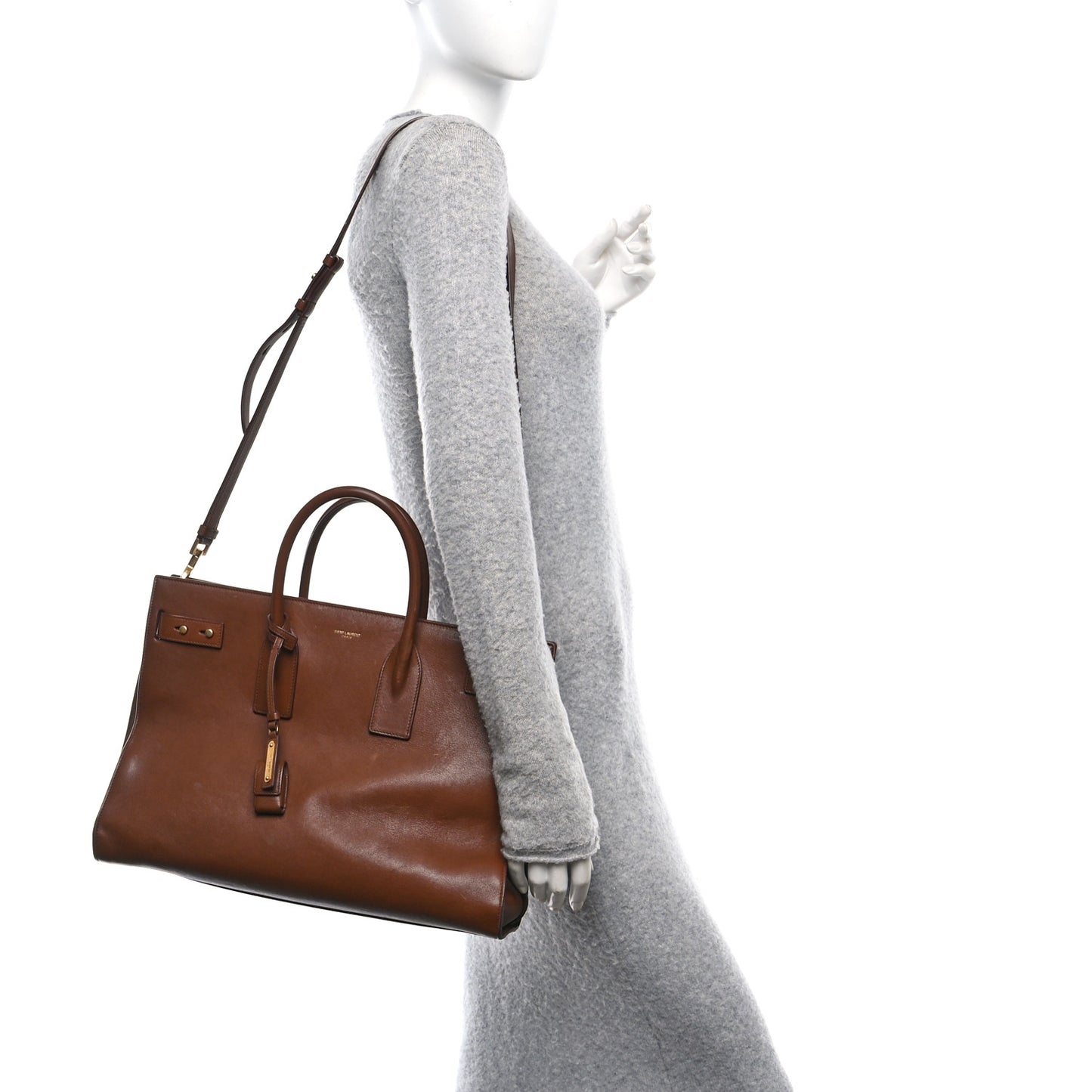 Smooth Calfskin Medium Supple Sac De Jour Brown