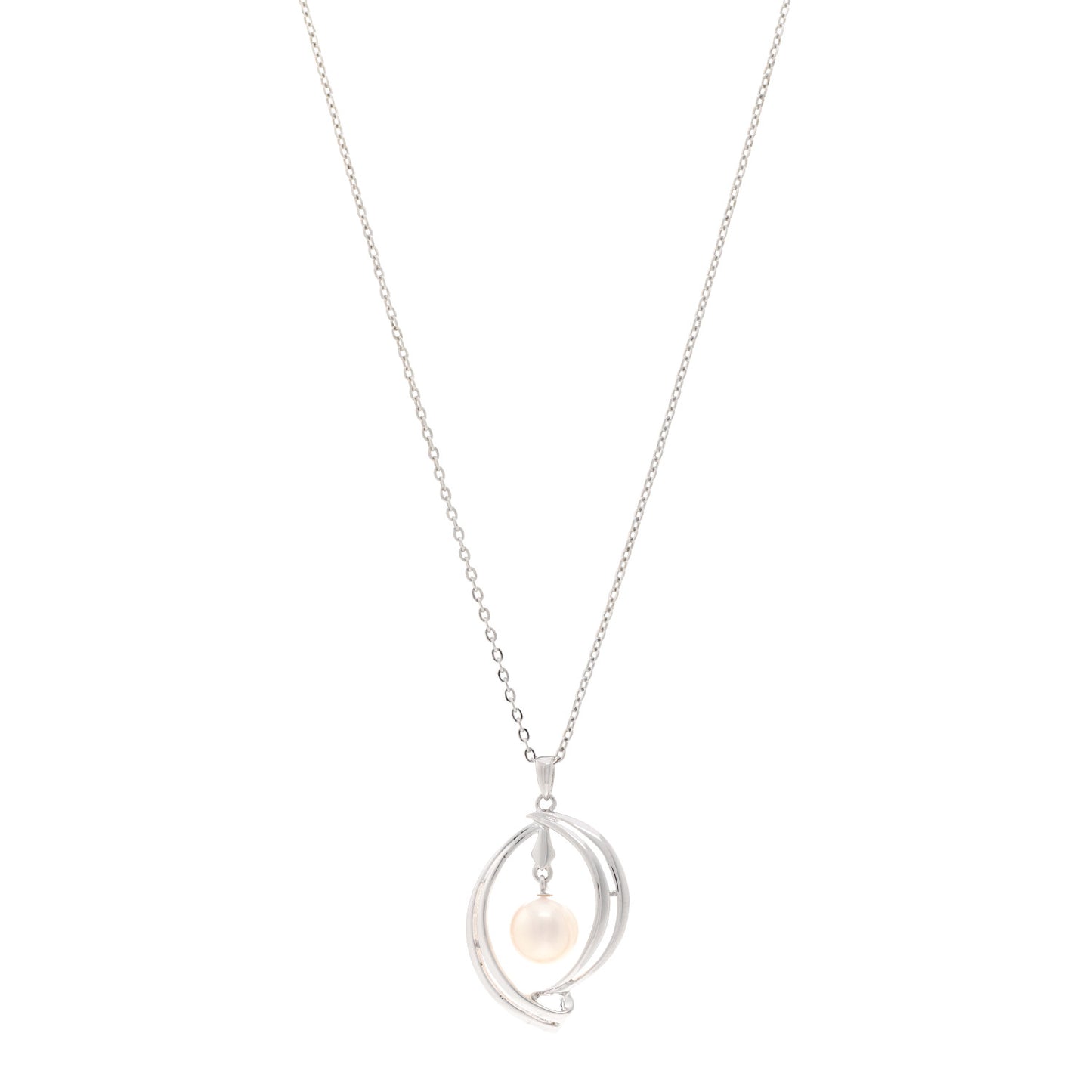 Sterling Silver Akoya Pearl 7-8mm Pendant Necklace