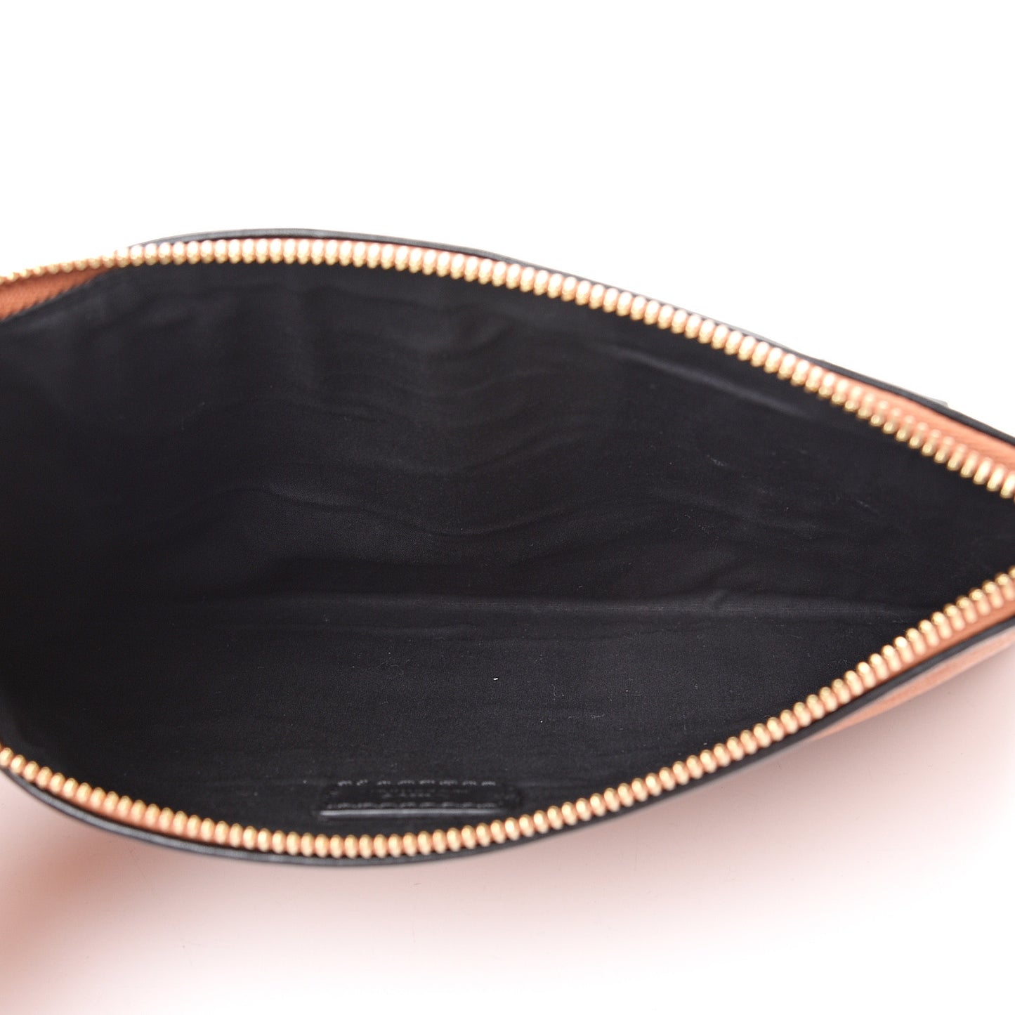Calfskin Goatskin Bi-Color Alice Clutch Marron Glace