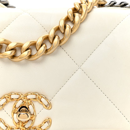 Chanel Lambskin Quilted Medium Chanel 19 Flap White 8 of 14