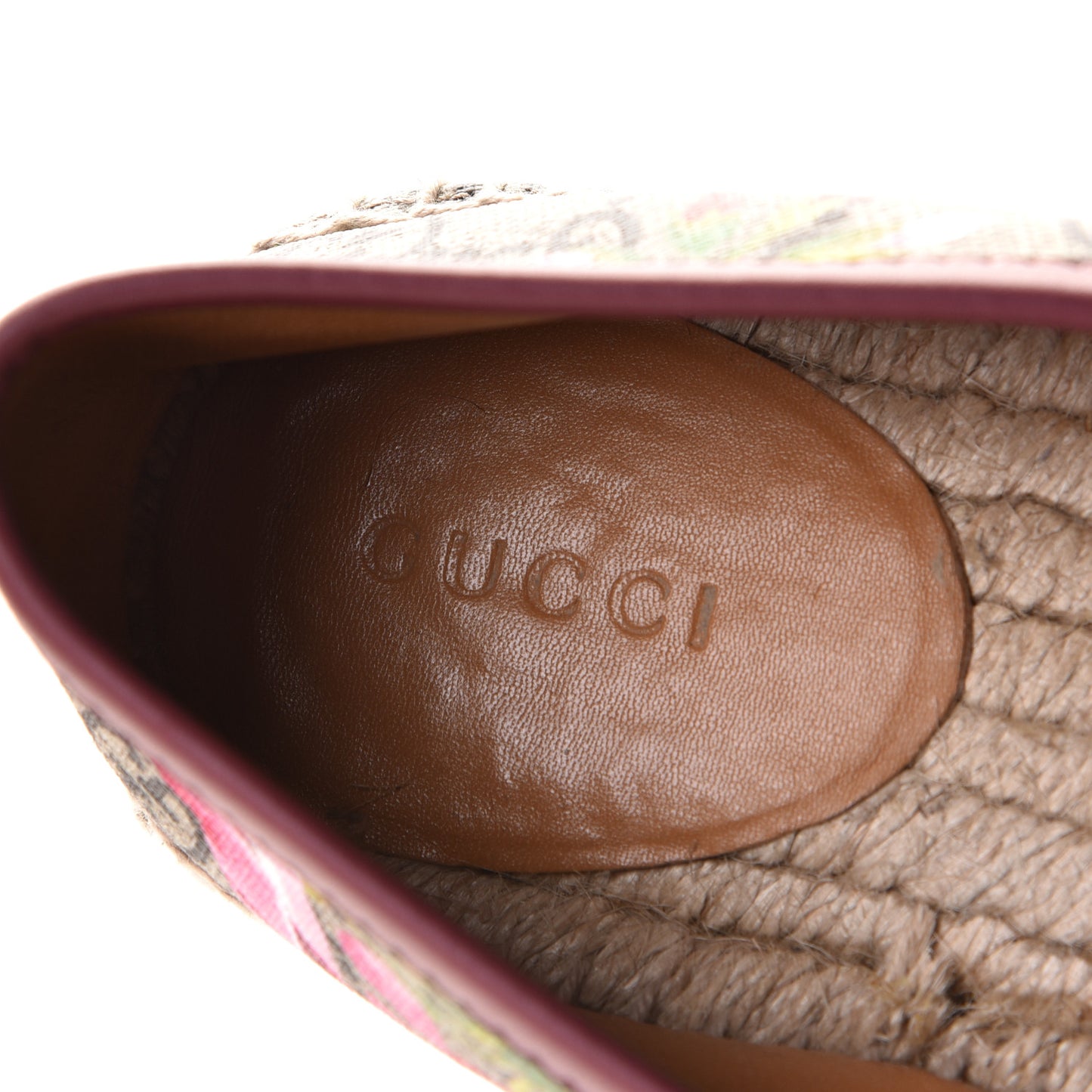GG Supreme Monogram Blooms Espadrilles 37 Beige Multicolor Dry Rose