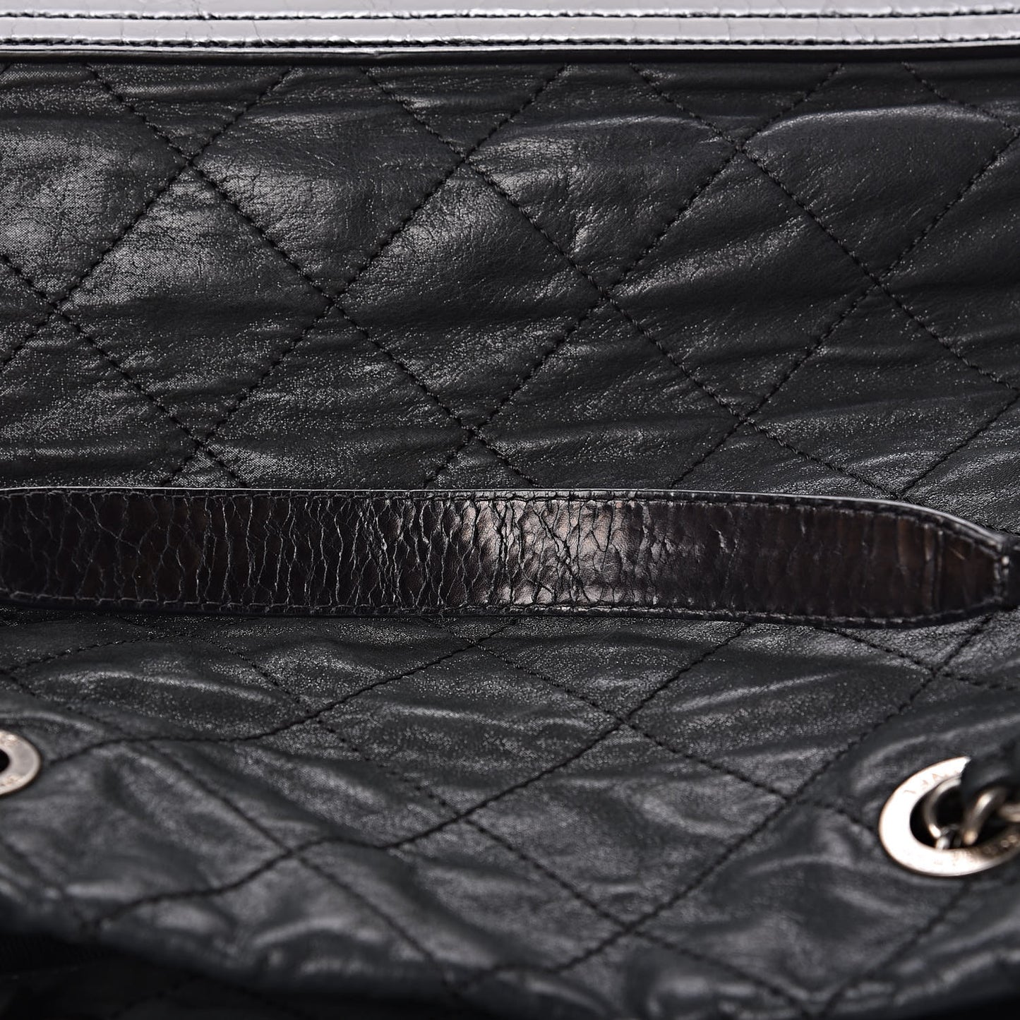Iridescent Calfskin Quilted Large VIP Tote Dark Green