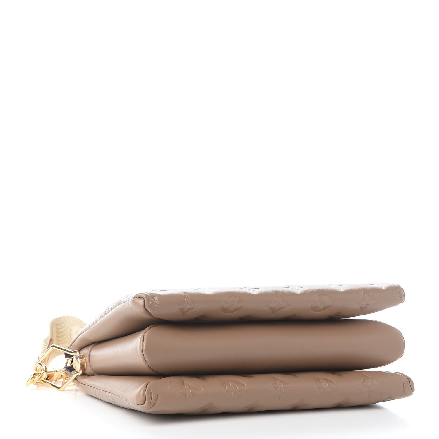 Louis Vuitton Lambskin Embossed Monogram Coussin PM Taupe 4 of 8