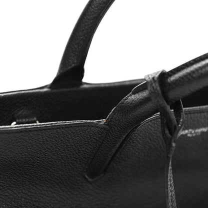 Saint Laurent Grained Calfskin Small Cabas Rive Gauche Black 13 of 17