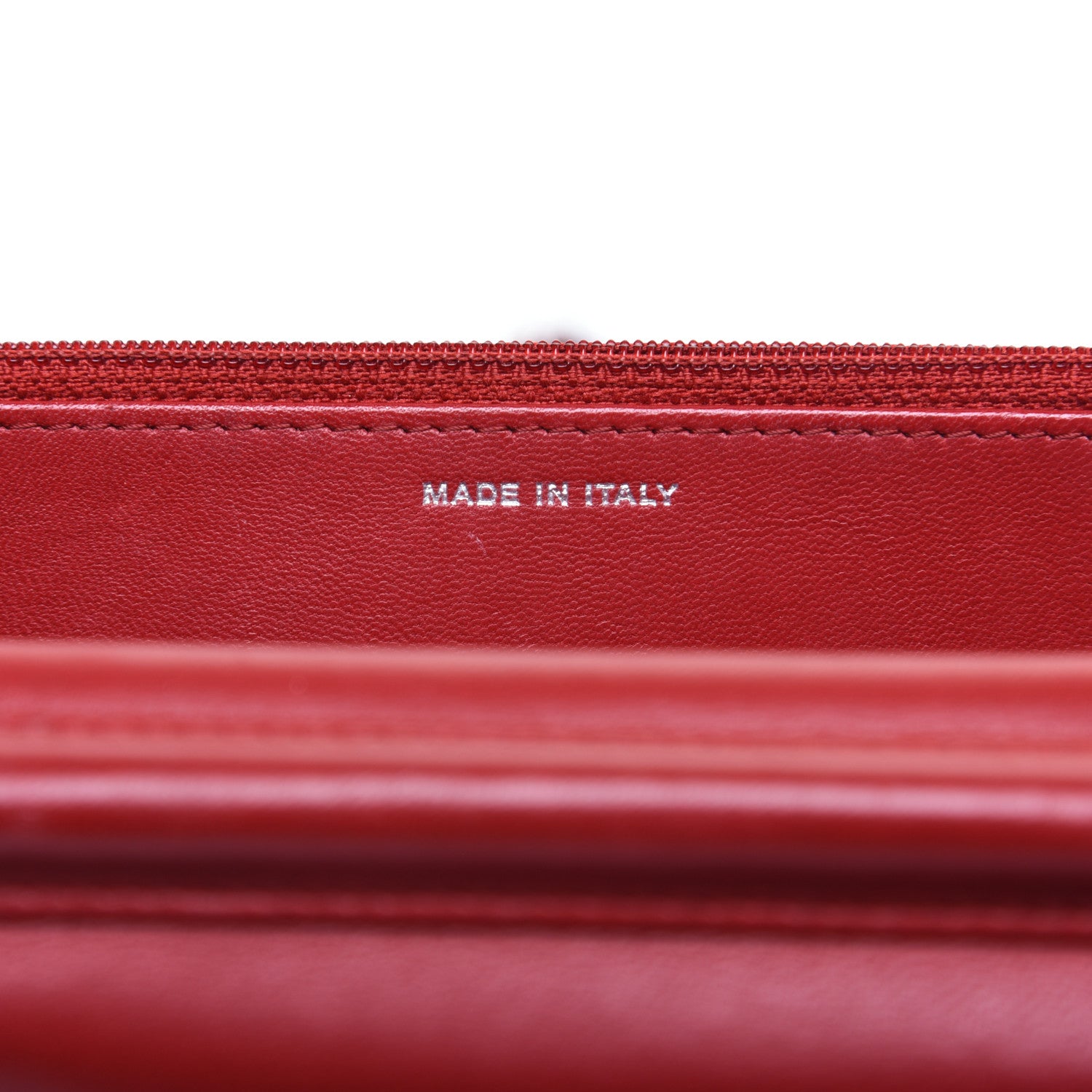 Chanel Lambskin Quilted Wallet on Chain WOC Red 9 of 16