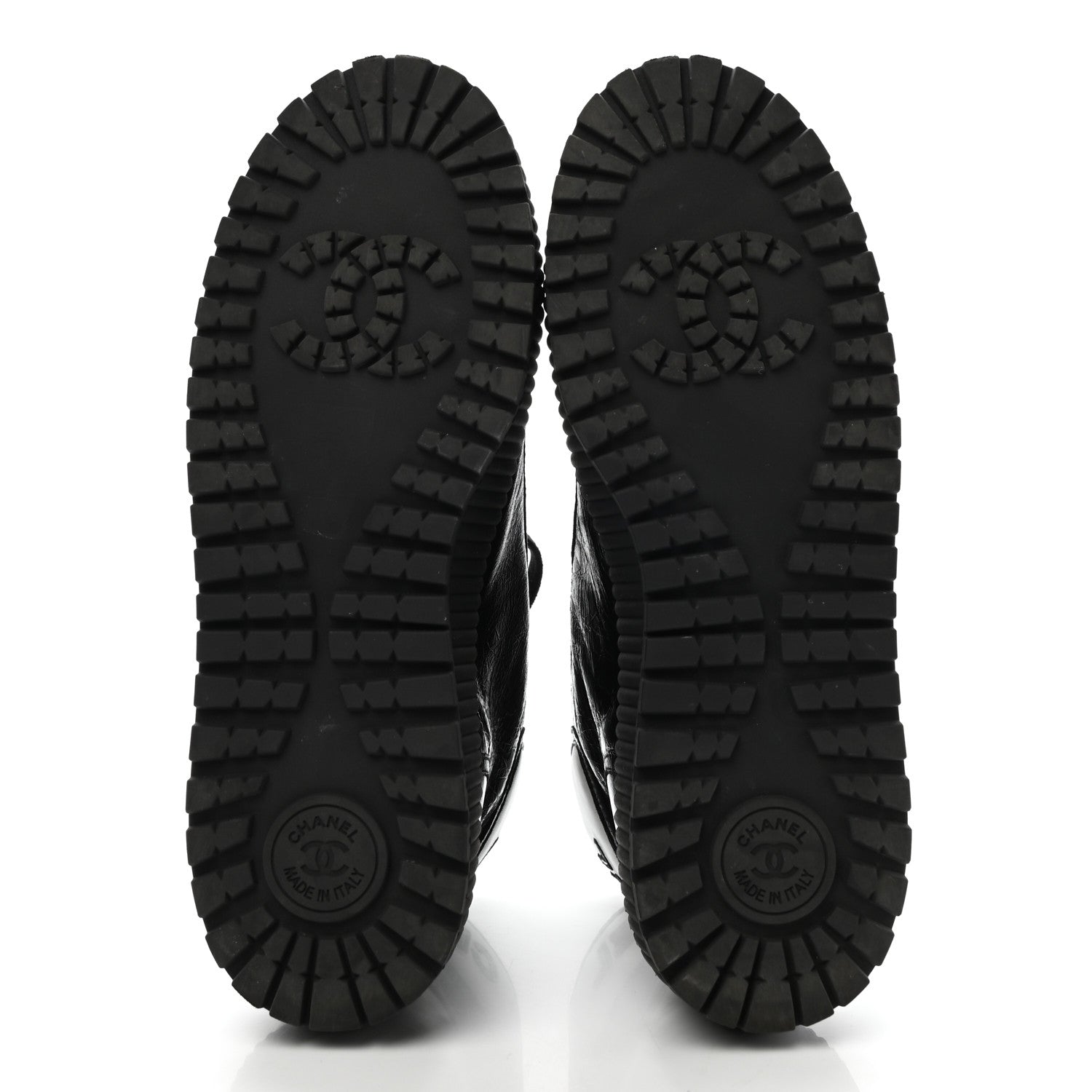 Chanel Aged Calfskin Lace Up Cap Toe Sneakers 40 Black White 5 of 8