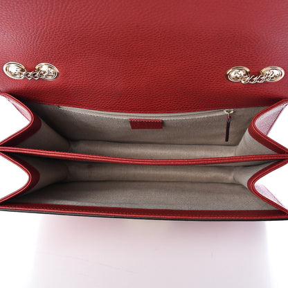 Gucci Dollar Calfskin Interlocking G Shoulder Bag Red 5 of 10