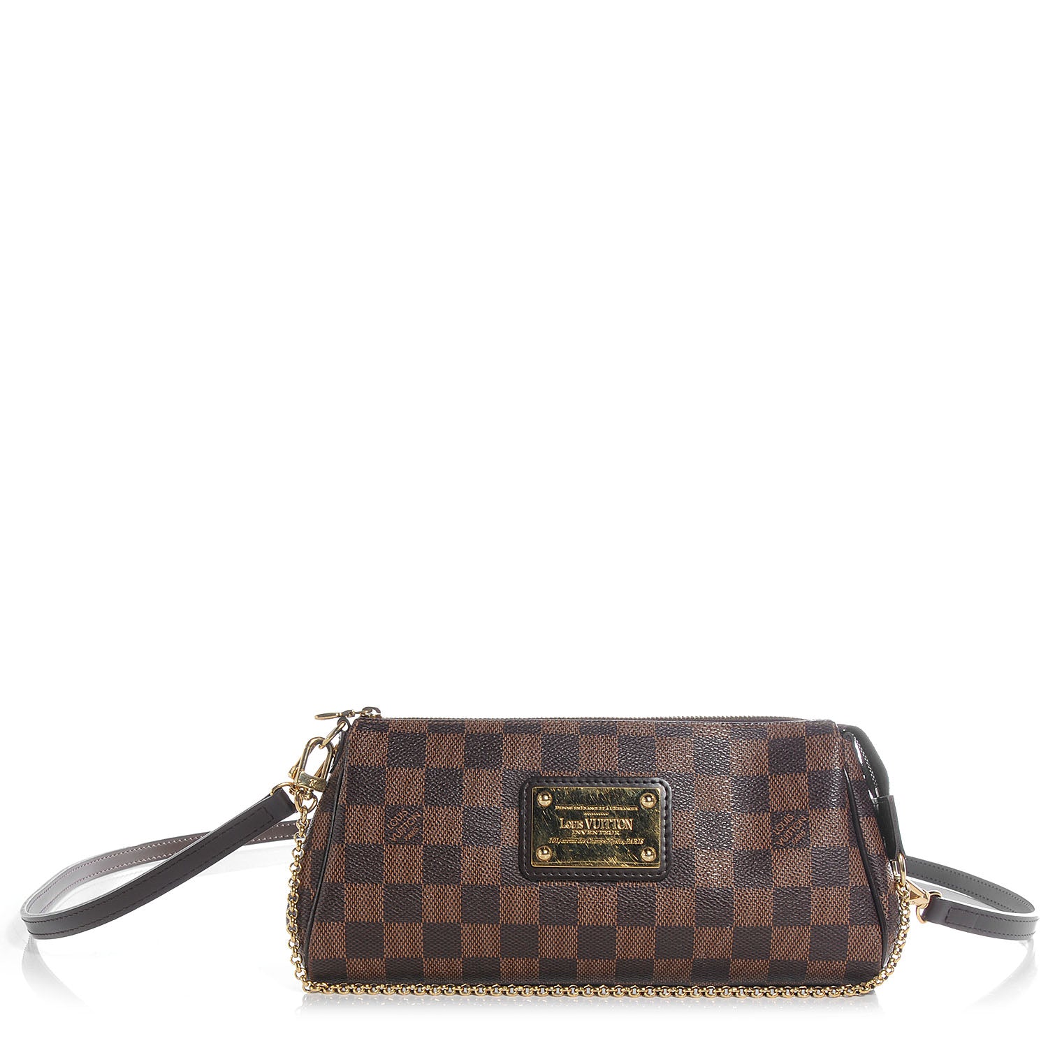 Louis Vuitton Damier Ebene Eva Clutch 1 of 8