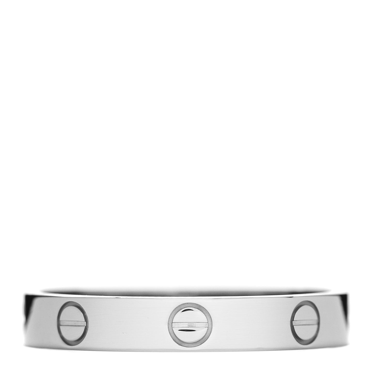18K White Gold 4mm LOVE Wedding Band Ring 61 9.5