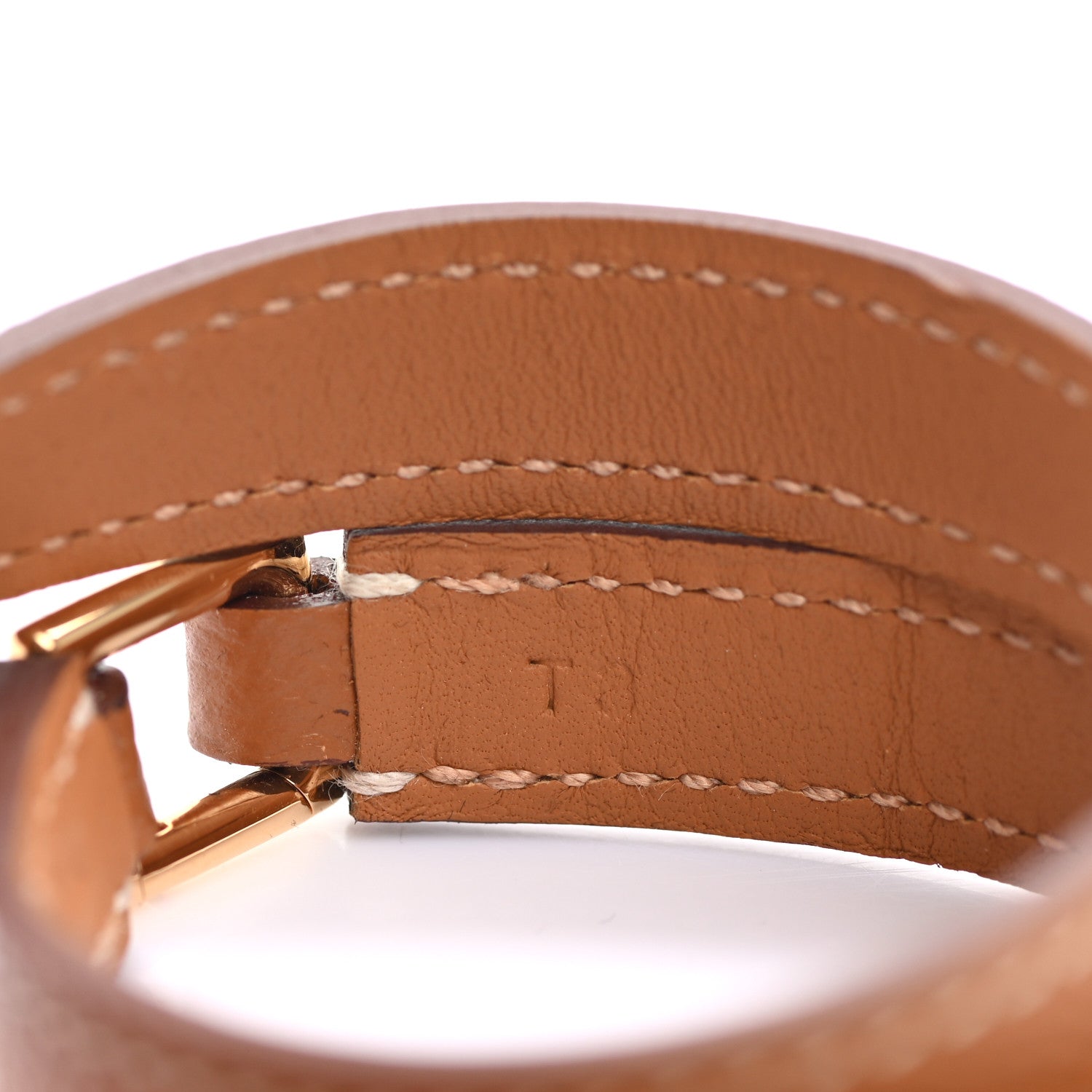 Hermes Epsom Rivale Double Tour Bracelet T3 Gold 5 of 6