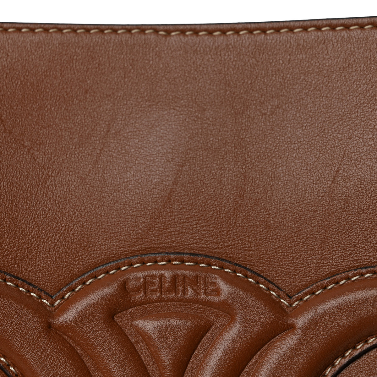 Smooth Calfskin Small Cuir Triomphe Bucket Bag Tan