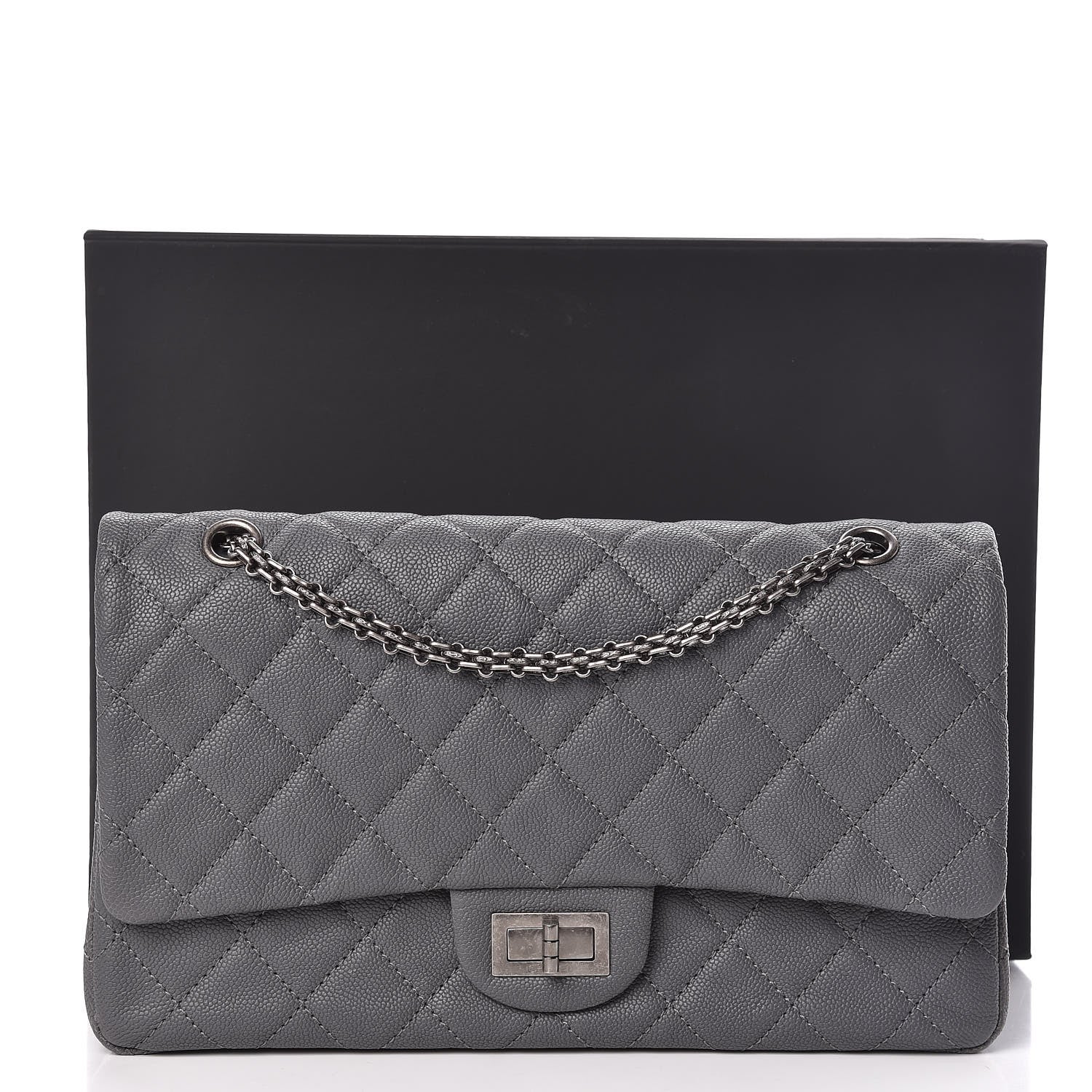 Chanel Caviar Quilted 2.55 Reissue 227 Flap Dark Grey 11 of 11