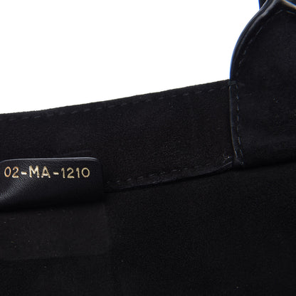 Christian Dior Suede Floral Hand Painted Large Book Tote Black 9 of 10