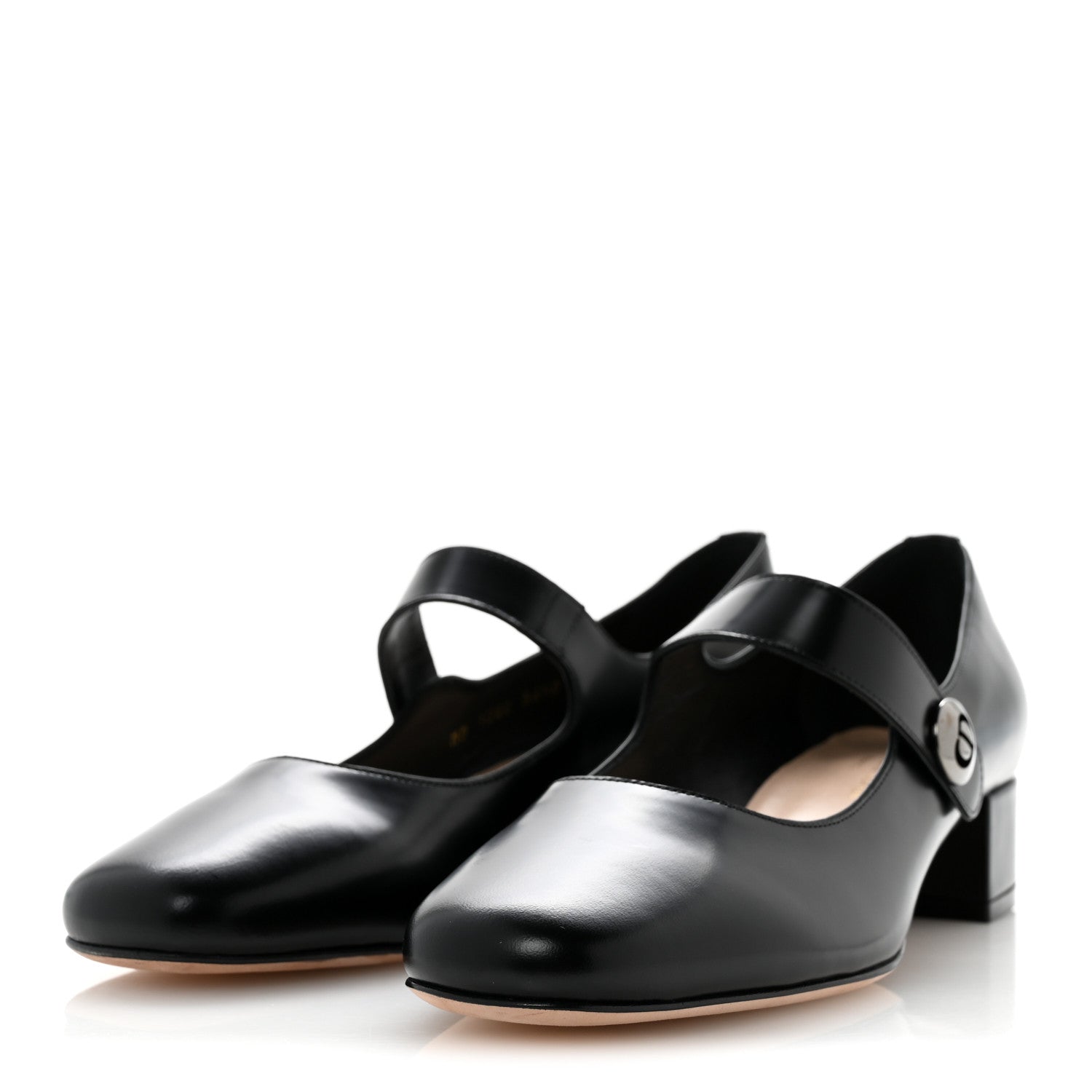 Christian Dior Brushed Calfskin Uniform 30mm Pumps 36.5 Black 4 of 10