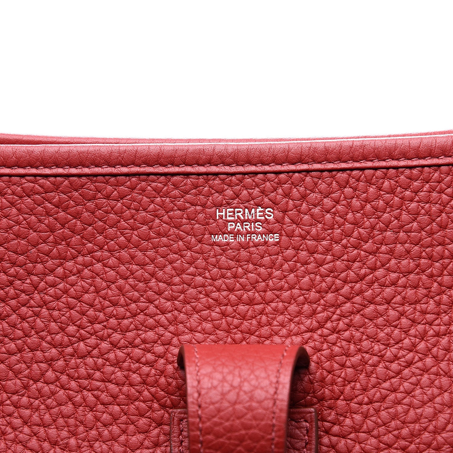 Hermes Taurillon Clemence Evelyne III GM Rouge Garance 5 of 13