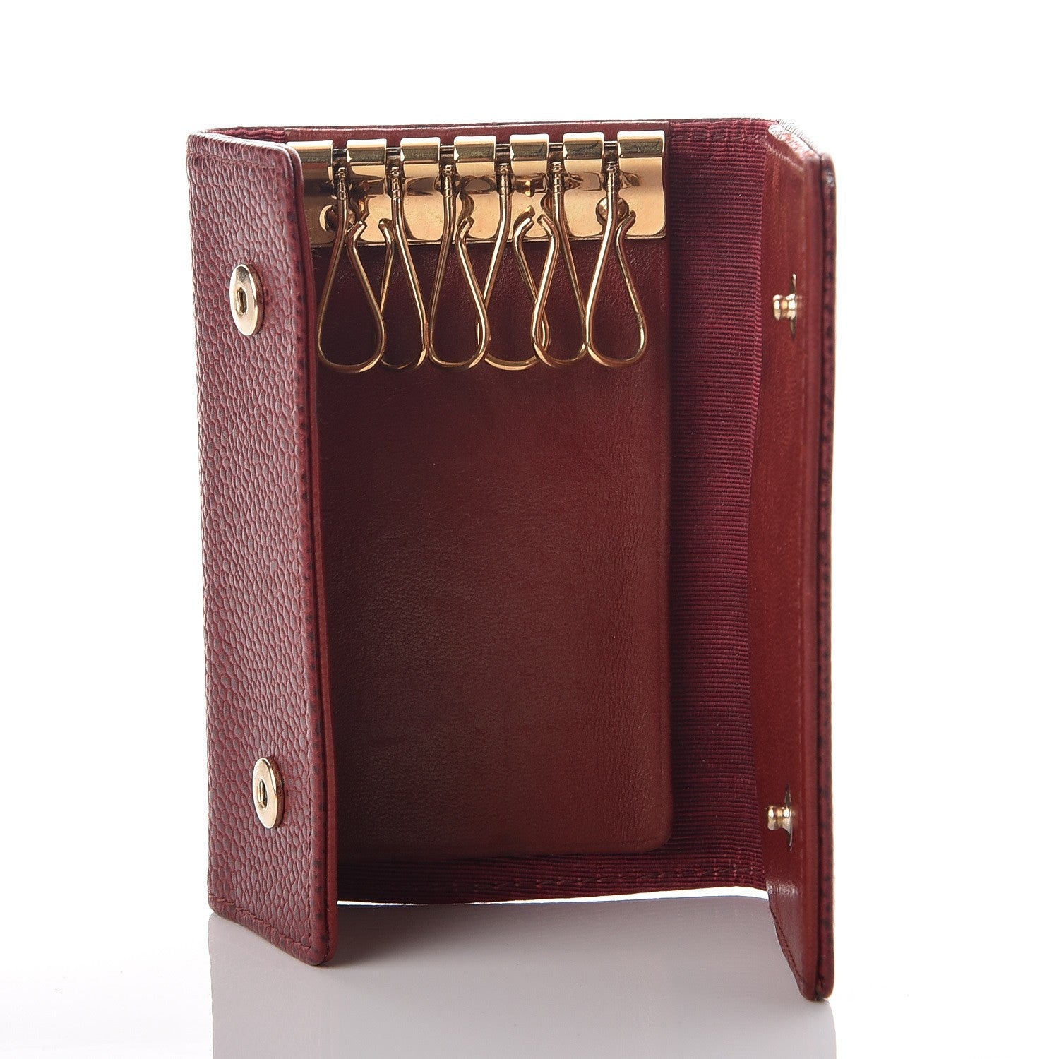 Chanel Caviar Timeless CC 6 Key Holder Case Dark Red 4 of 7